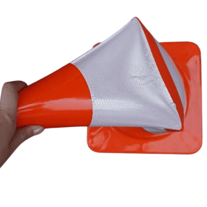 Cono super flexible de policloruro de vinilo de 71 cm color naranja